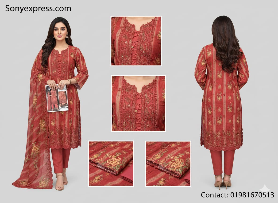 থ্রি-পিস সুতি